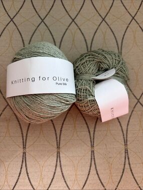 Knitting for Olive Pure Silk Yarn - Dusty Artichokes 1 1/2 balls